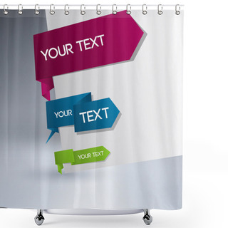 Personality  Vector Set Of Tag Labels Shower Curtains