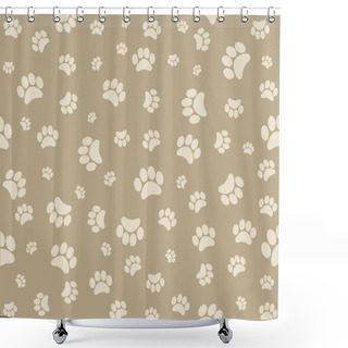 Personality  Background Animal Footprints Shower Curtains