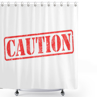 Personality  CAUTION Shower Curtains