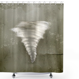 Personality  Tornado, Old-style Vector Shower Curtains