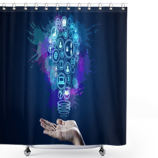 Personality  Communication And Innovation Concept Shower Curtains