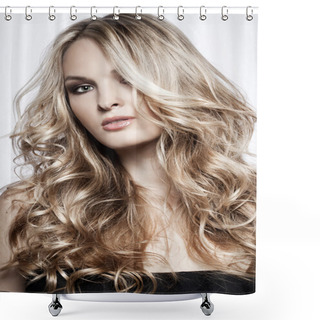 Personality  Fashion Portrait Of Sexy Woman Shower Curtains