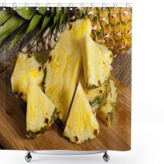 Personality  Fresh Yellow Organic Pineapple Shower Curtains