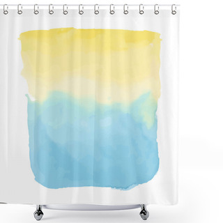 Personality  Hand Painted Watercolor Backgrounds. Watercolor Washes. Blue And Shower Curtains