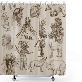 Personality  Indians And Wild West Shower Curtains