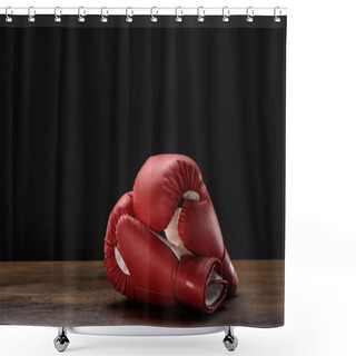 Personality  Red Boxing Gloves  Shower Curtains