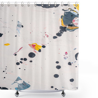 Personality  Abstract Texture With Oil Paint Stains Shower Curtains
