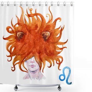 Personality  Leo Horoscope Raster Shower Curtains