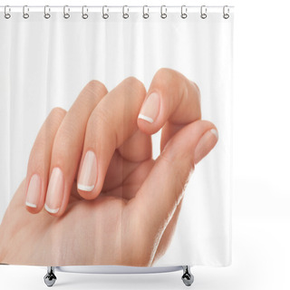 Personality  French Manicure Close-up Shower Curtains