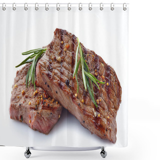 Personality  Grilled Beef Steak Shower Curtains