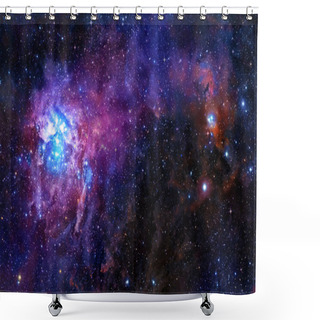 Personality  Starry Deep Outer Space Nebula And Galaxy Shower Curtains