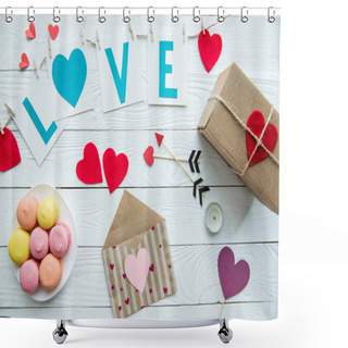 Personality  Valentines Day Composition  Shower Curtains