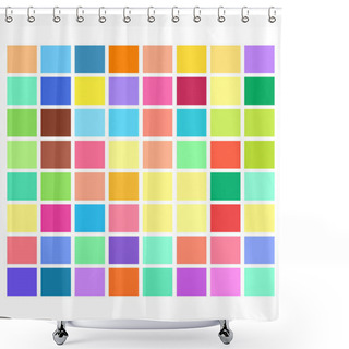 Personality  Tessellation, Mosaic Colorful, Light Colored Squares, Rectangles Pattern Shower Curtains