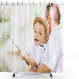 Personality  Fatherhood Shower Curtains