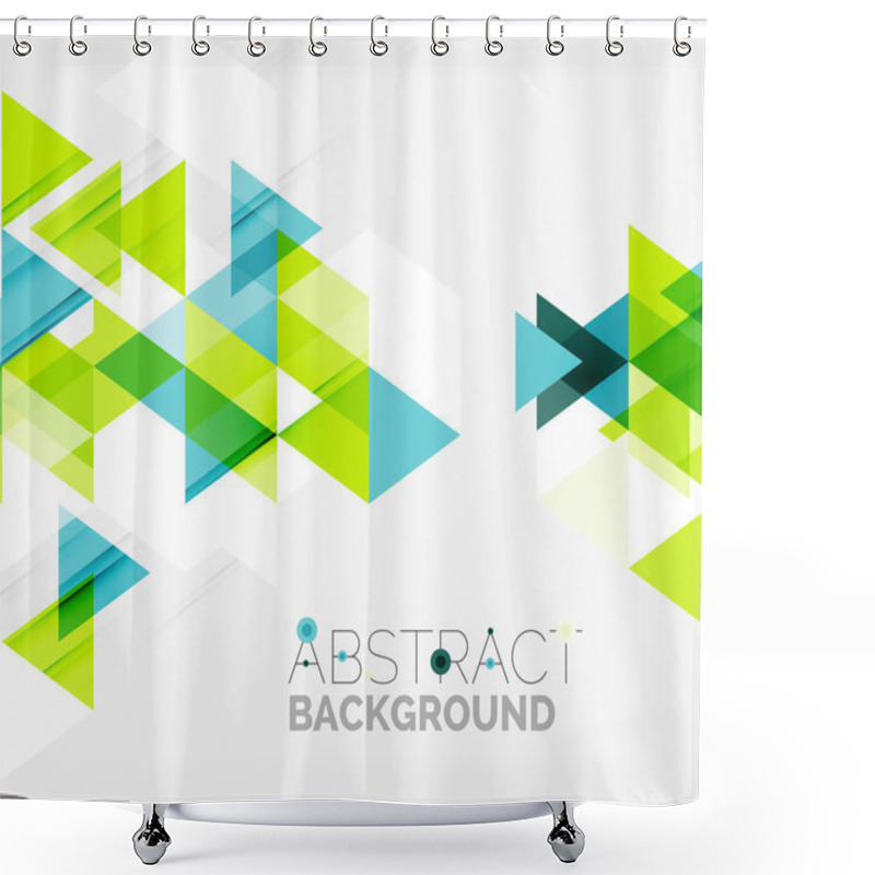 Personality  Abstract geometric background. Modern overlapping triangles shower curtains