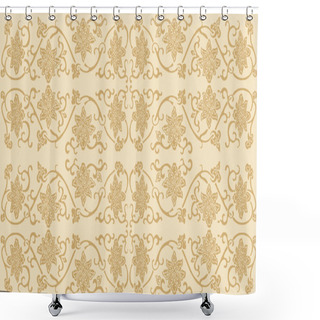 Personality  Lotus Brocade Wallpaper Shower Curtains