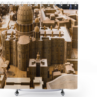Personality  ROME, ITALY - JUNE 28, 2019: Maquette Of Ancient Rome In Vatican Museum Shower Curtains