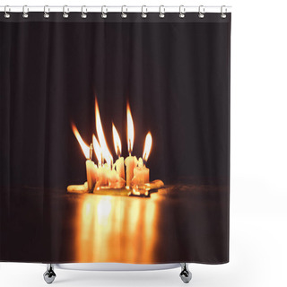 Personality  Burning Candles Shower Curtains