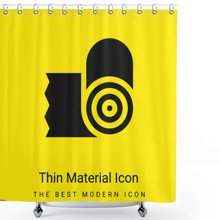 Personality  Bandage Minimal Bright Yellow Material Icon Shower Curtains