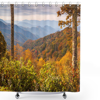 Personality  Smoky Mountains National Park, Tennessee Autumn Landscape At New Shower Curtains