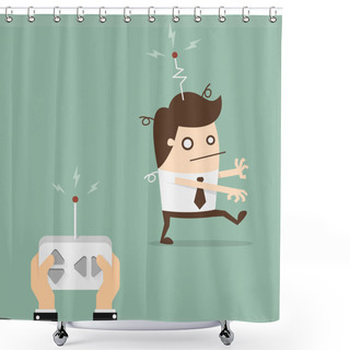 Personality  Robot Shower Curtains