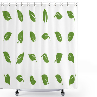 Personality  Leafs Green Shower Curtains