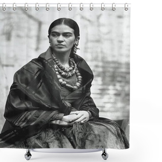 Personality  Frida Kahlo De Rivera 1907-1954 , Famous Mexican Painter Shower Curtains