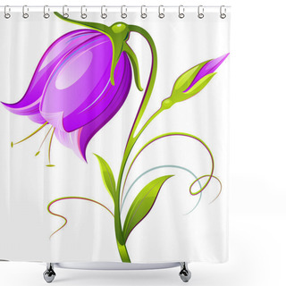 Personality  Bell-flower Shower Curtains