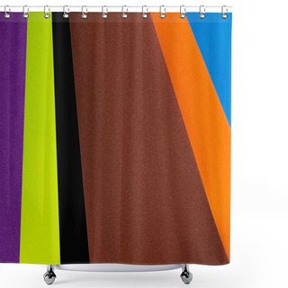 Personality  Striped Multicolored Background With Brown Copy Space Shower Curtains