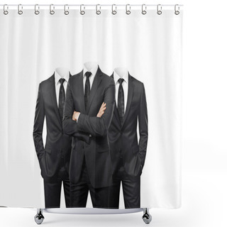 Personality  Group Of Businessmen Without Heads Shower Curtains