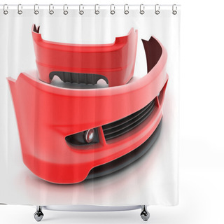 Personality  Sporting Repair Parts (red) Shower Curtains