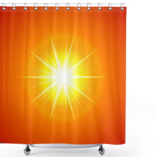 Personality  Sun Light Vector Background Shower Curtains