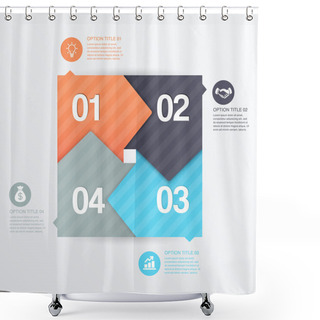 Personality  Steps Process Arrows Vector Illustration Shower Curtains