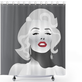 Personality  Actress Marilyn Monroe Shower Curtains