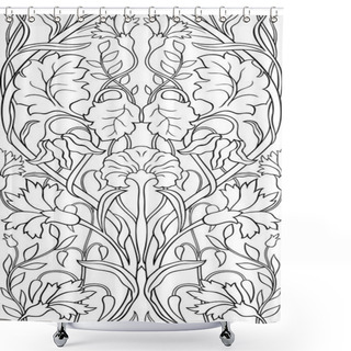 Personality  Floral Pattern For Wallpaper. Shower Curtains