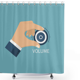 Personality  Adjusting Volume. Control Volume Knob Shower Curtains