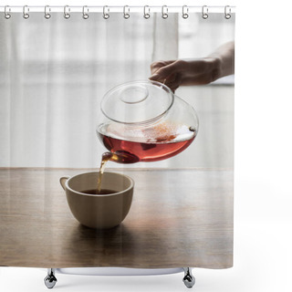 Personality  Person Pouring Tea Shower Curtains