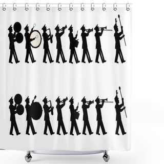 Personality  Parade Band Shower Curtains