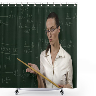 Personality  Strict Teacher Shower Curtains