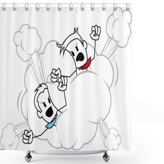 Personality  Square Guys - Fight Shower Curtains