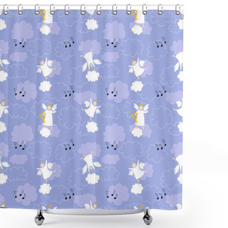 Personality  Angels Playing And Dancing Shower Curtains