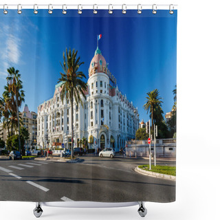 Personality  Luxury Hotel Negresco On English Promenade In Nice, French Rivie Shower Curtains