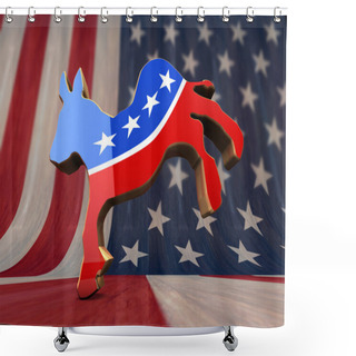 Personality  Democrat Party Symbol Shower Curtains