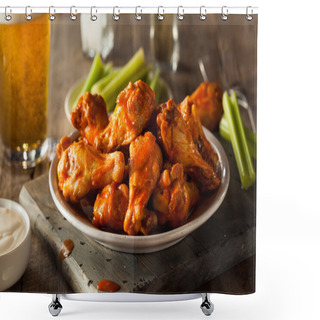 Personality  Spicy Homemade Buffalo Wings Shower Curtains