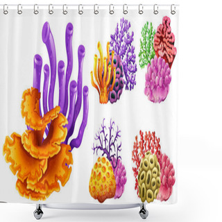 Personality  Different Kinds Of Coral Reef Shower Curtains