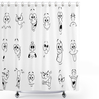 Personality  Facial Expressions Shower Curtains