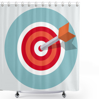 Personality  Vector Target Icon Shower Curtains