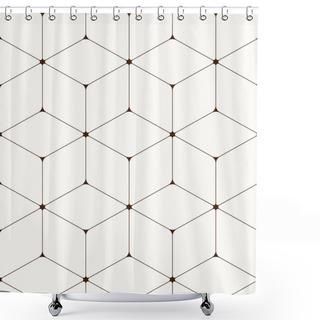 Personality  Seamless Hexagon Pattern Shower Curtains