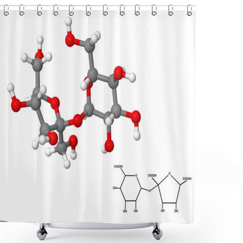 Personality  Sucrose Molecule With Chemical Formula Shower Curtains