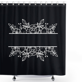 Personality  Floral Cut File With Space In The Midle Shower Curtains